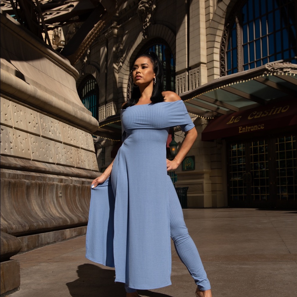 PRIVEÈ LABEL. Ribbed pants set